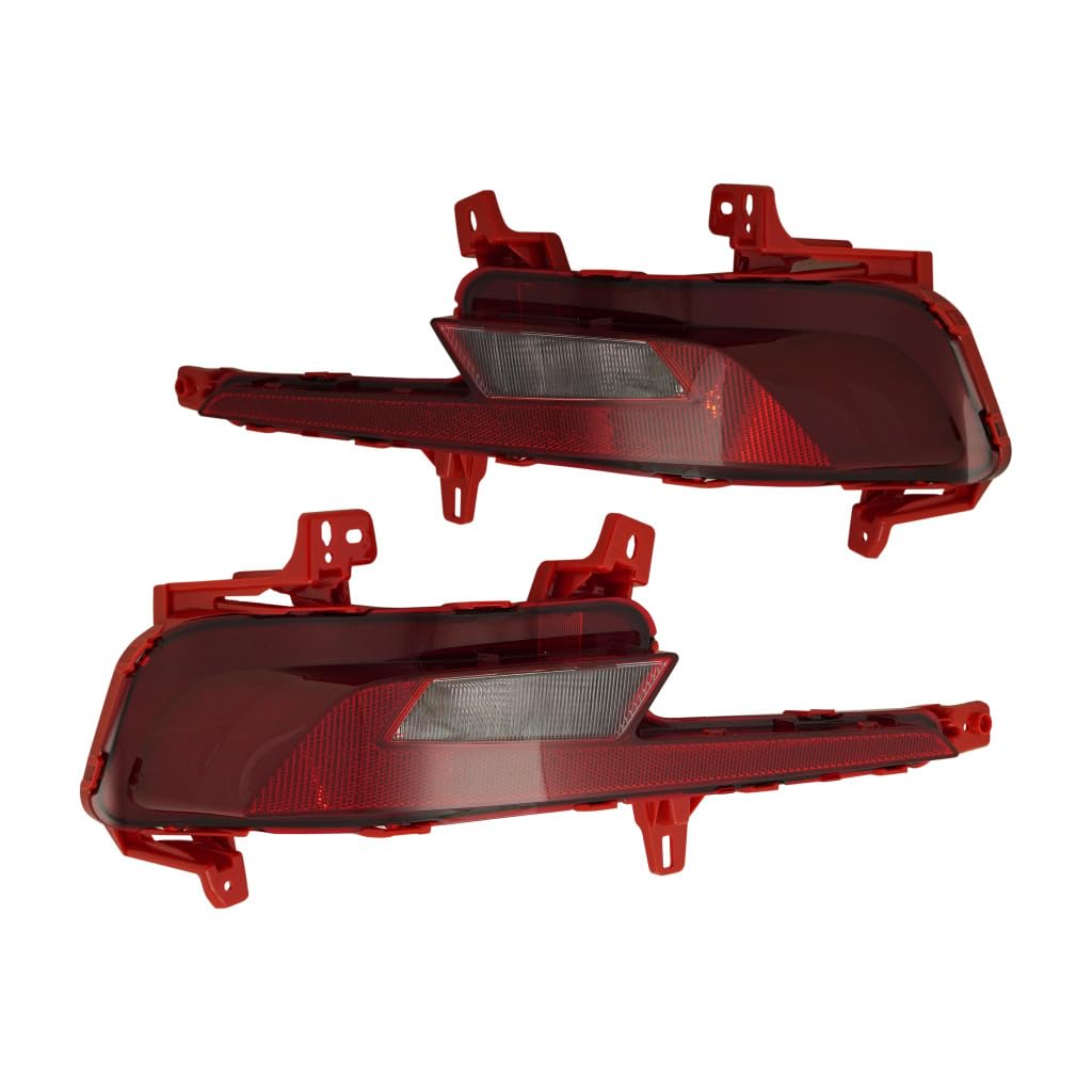 KarParts360 For Hyundai Elantra 2019 2020 Back Up Light Assembly Driver And Passenger Side | Pair | CAPA | Red Lens | In Bumper | HY2882103, HY2882103C, HY2883103, HY2883103C | 92405F2500, 92406F2510