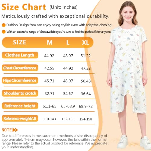 Image of Unisex Anti-Strip Adaptive Jumpsuit with Back-Zipper,One-piece Short-Sleeved Trousers,Suitable for Dementia Patient,Seniors,Alzheimer's Patients,Incontinence Care