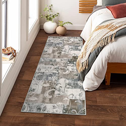 Lahome Modern Geometric Kitchen Rugs Washable 2X6, Non Slip Hallway Laundry Room Runner Rug, Rustic Soft Faux Wool Low Profile Entry Rug Stain Resistant Bedroom Living Room Office Rug #TOP7