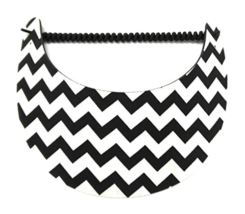 Foam Coil Back Sun Visor (Black & White Zig-Zag)