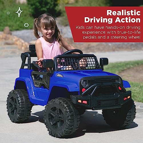 Image of Best Choice Products 12V Kids Electric Vehicle Toy Ride On Car with Parent Remote Control for Toddlers, Seat Harness, 61 lbs Weight Capacity, Locking Doors, Spring Suspension, Bluetooth - Blue
