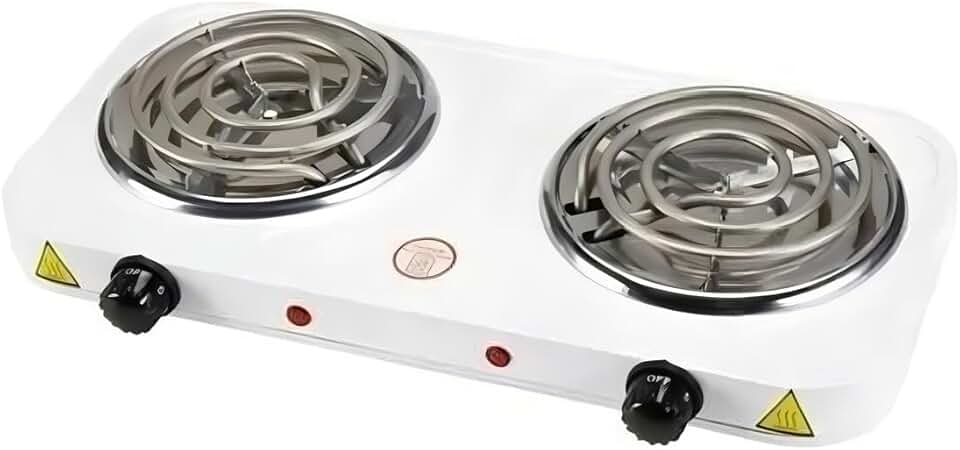 Fogão Elétrico Fogareiro Portátil Cooktop 2 Bocas 2000w 127v (BRANCO)