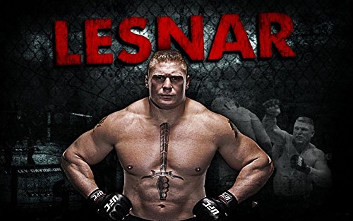 NewBrightBase Brock Lesnar Fabric Cloth Rolled Wall Poster Print - Size: (40" x 24" / 21" x 13")