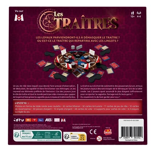 Les Traîtres Jeu de Bluff et de Déduction Jeu de Société Pour Enfants et Adultes à Partir de Démasque le Traître A Jouer en Famille ou entre Amis 4 à 6 Joueurs - vue 3