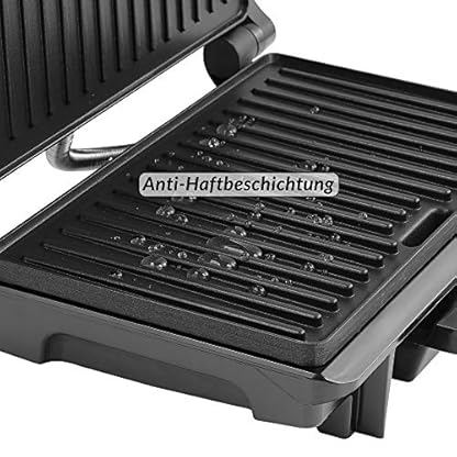 MONZANA® Kontaktgrill Antihaftbeschichtung Sicherheitsverschluss Cool-Touch Küche Elektrogrill Tischgrill Sandwich Maker Panini Toaster 1500W Schwarz – Bild 5