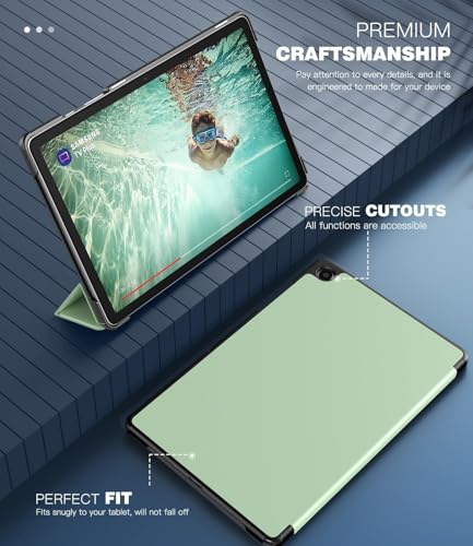 Image of EDNITA Smart Case Cover for Samsung Galaxy Tab A9+ /A9 Plus 11 Inch 2023, Slim Lightweight Stand Hard Back Shell Protective Cover for Galaxy Tab A9+ Tablet (Mint Green)