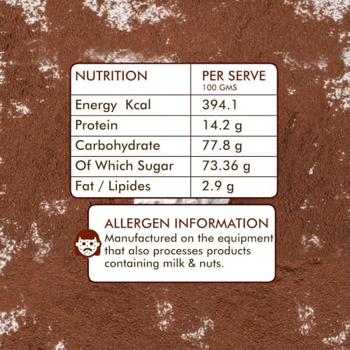 Image of Jindal Cocoa Drinking Chocolate Mocha Powder - 200g | Goes well with Hot or Cold Chocolate Drink | No Artificial Colours | No Artificial Preservatives | No Trans-Fat | 100% Vegetarian
