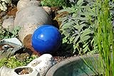 wunderschöne,blaue Glasur Kunert-Keramik Kugel,Rosenkugel,Gartenkugel,in wunderschönem Blau glasiert,frostfest