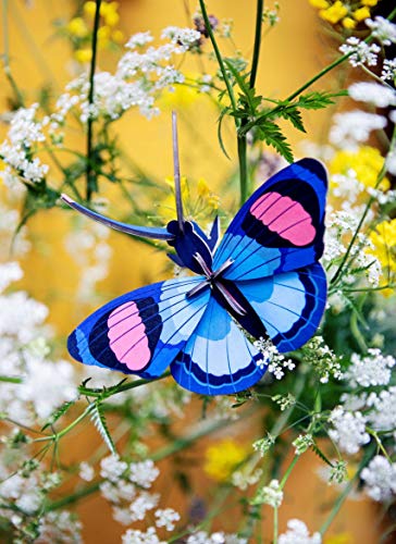 Papillon Bleu 3D Studio Roof décoration murale écoresponsable en carton