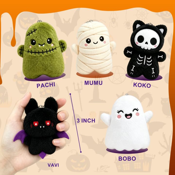 Boo Basket Stuffers for Women, Spooky Stuffed Animals Set - Image 3