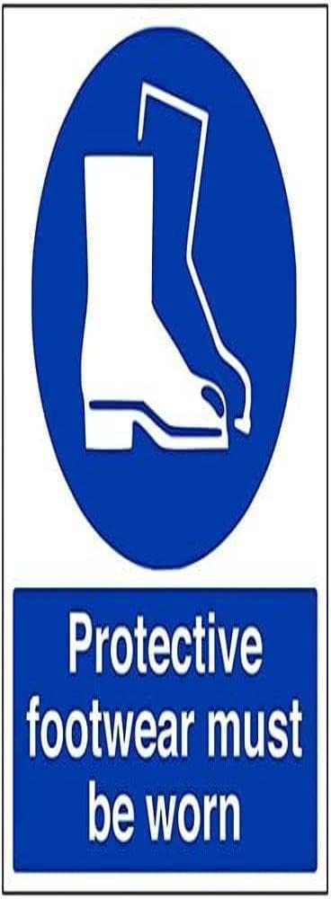 V Safety Mandatory PPE - Protective Footwear Must Be Worn - 200 X 300mm
