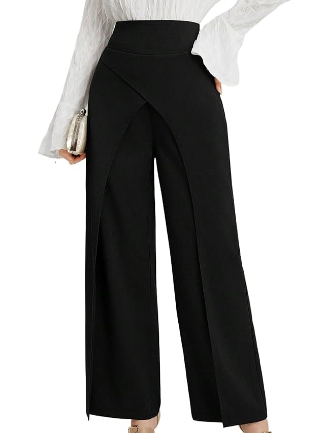 SECOLI 2024 Wide Leg Long Pant for Women Solid Color Trousers