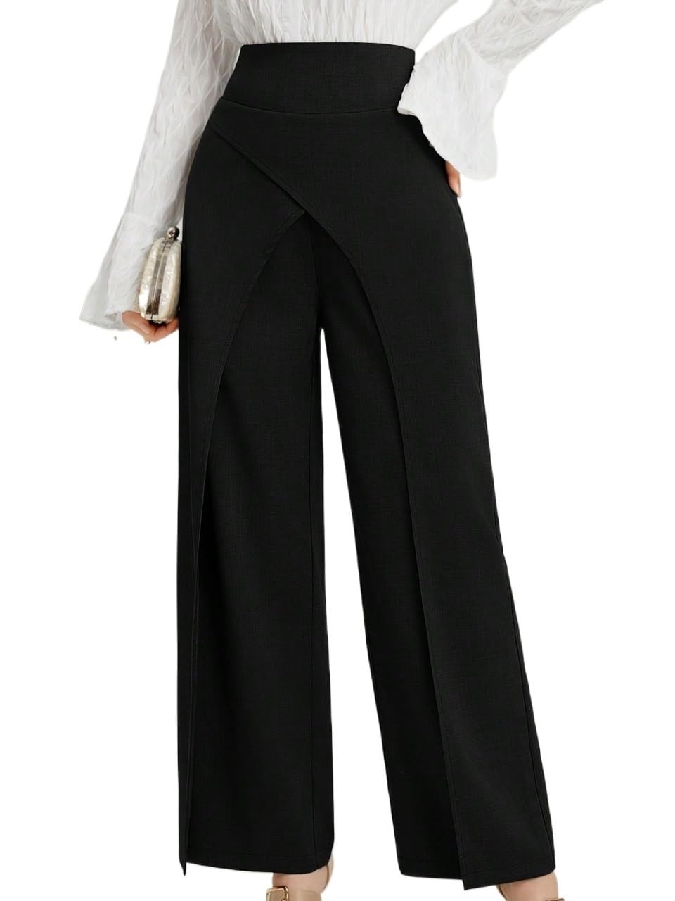 SECOLI 2024 Wide Leg Long Pant for Women Solid Color Trousers