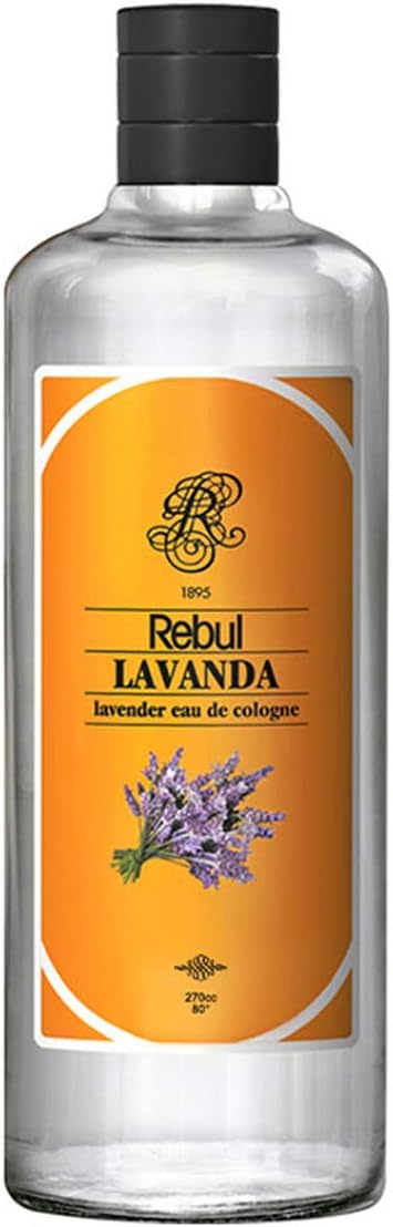 REBUL - EAU DE COLOGNE - 80% ALCOHOL - Ethanol Disinfectant - 270ML (Lavender)