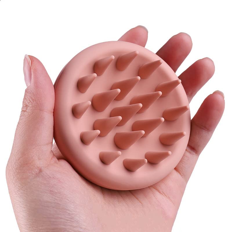 Scalp Massage Brush Silicone Scalp Massage Brush for Exfoliating and Stimulating Hair Growth Reduces Dandruff Premium Scalp Massage Brush(Pink)