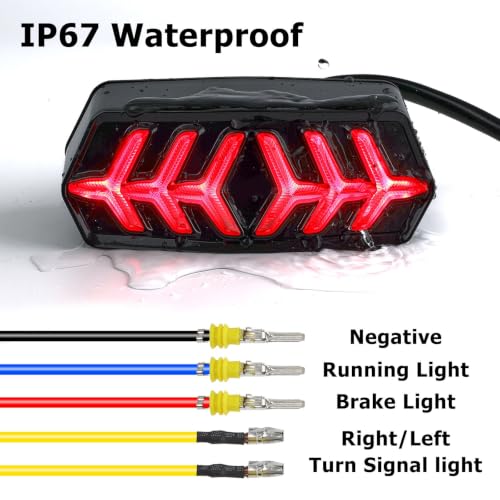 Luz trasera de frenos señal giro secuencial integrada GROM 6