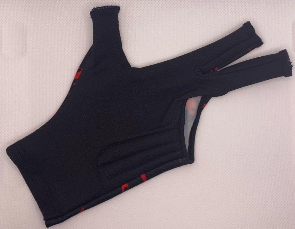 Feisty Billiards - Red & Black Splatter - Men's Billiards Glove - Sublimation (X-Large, Left)