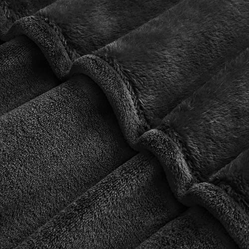 Image of BEDELITE Big Fleece Blanket 120 inch x 120 inch (10' x 10'), Super Soft Fluffy Fuzzy Oversized King Blanket for Bed, Couch, Sofa, Camping, Extra Large Fits Whole Family, Black