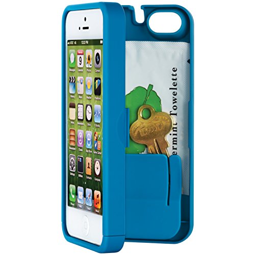 all in case - iPhone 5/5s Wallet Case - Card Holder - With Mirror and Attachable Strap - Turquoise