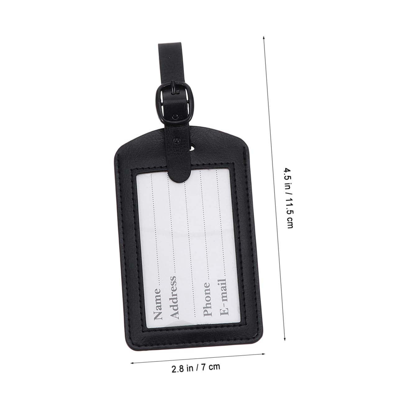 GALPADA 15pezzi Targhette Da Bagaglio Pu Eleganti e Resistenti Per Valigie e Accessori Nere