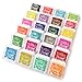 Bestele 24 Couleurs Lavable Tampons Encreurs pour Enfants, D'empreintes Digitales Rainbow Couleur Craft Ensemble de Tampon Encreur pour Tampons de Cartes et Enfants DIY Scrapbooking