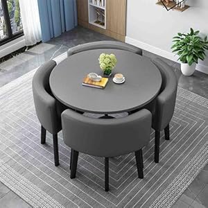 Dining Room Group Dining Table with 4 Chairs, for Family Kitchen Living Dining Room Rectangular Kitchen Table Set for 4 People,009