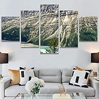 SIGNWIN 5 Panel Canvas Wall Art Calming Waters for Home Decorations Ready to Hang - 60