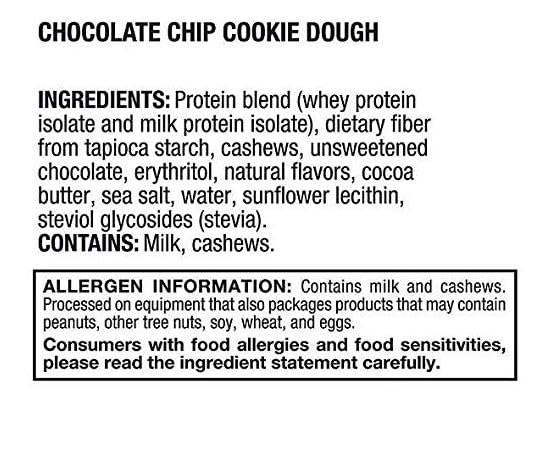 Miniatura 6 de Paquete variado de barras de proteínas_ Kirkland Signature Masa de galletas con chispas de chocolate, trozos de mantequilla de maní de chocolate.