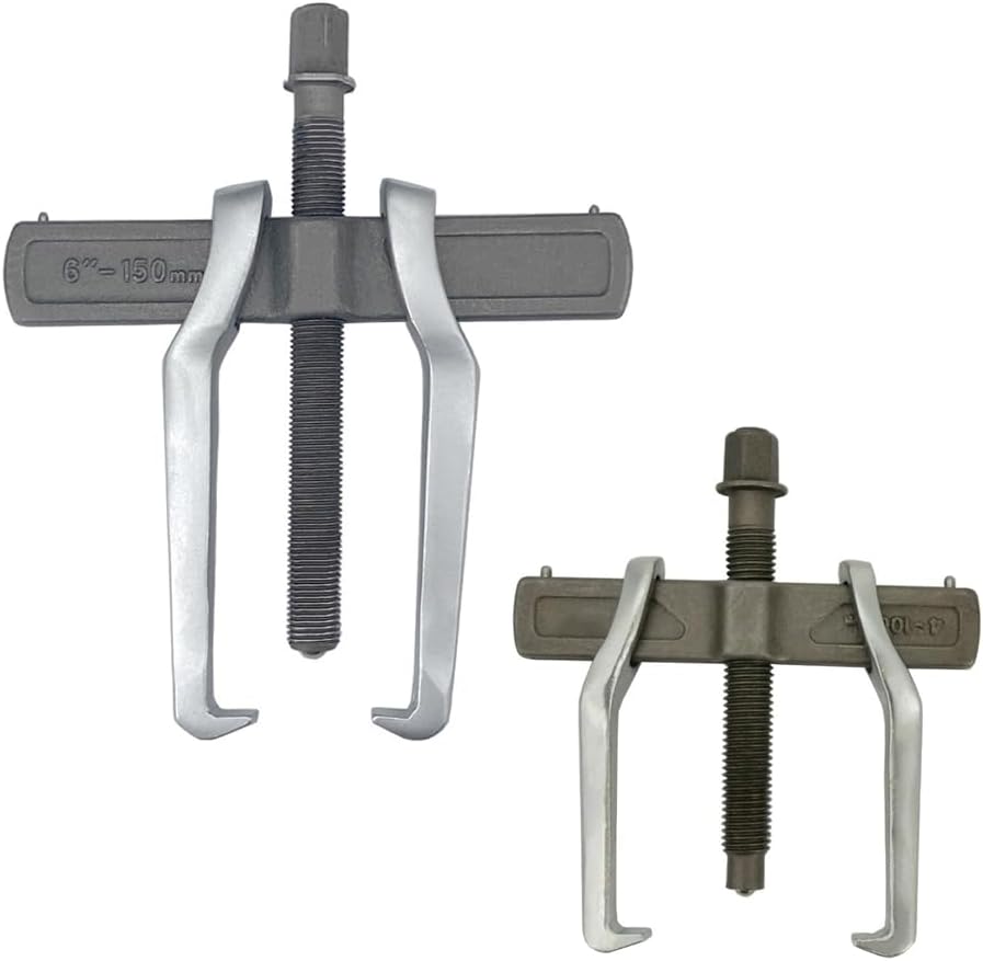 CR-V Single Hook Two Claws Puller Separate Lifting Device(6")+2 Claw Gears Puller for Removal of Pulley Flywheel Bearing(4")