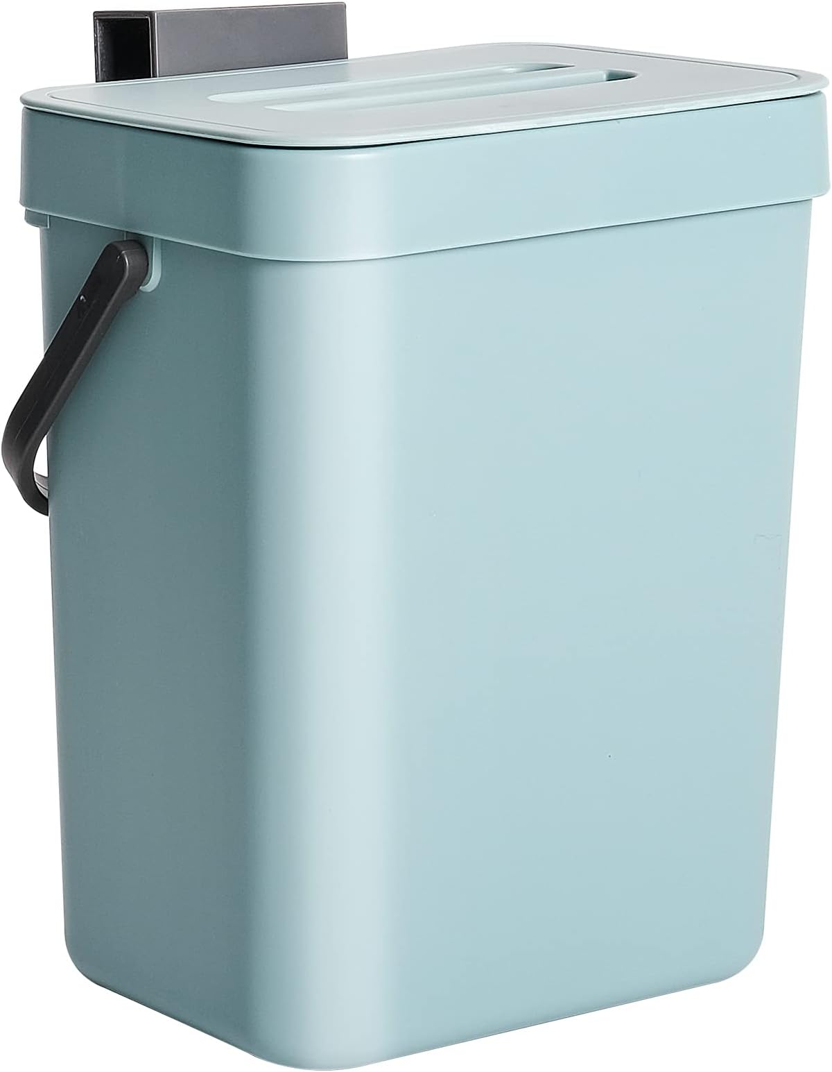 Cesun Hanging Trash Can with Lid Mini Kitchen Trash Can Tightly Sealed Odor Free, Small Countertop Compost Bin for Scraps from Daily Cooking, Mountable Hanging Trash Bin for Kitchen Counter