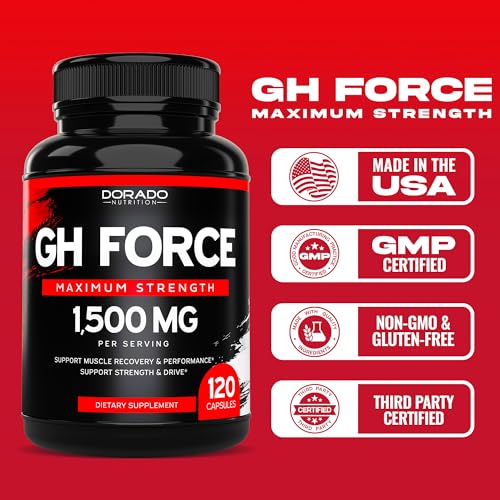 Dorado Nutrition DN-GHFORCE-120CT Hgh Supplements For Men & Women (120 Count) 1500Mg Support Muscle Growth & Healthy Levels Of Human Growth Hormone thumb #4