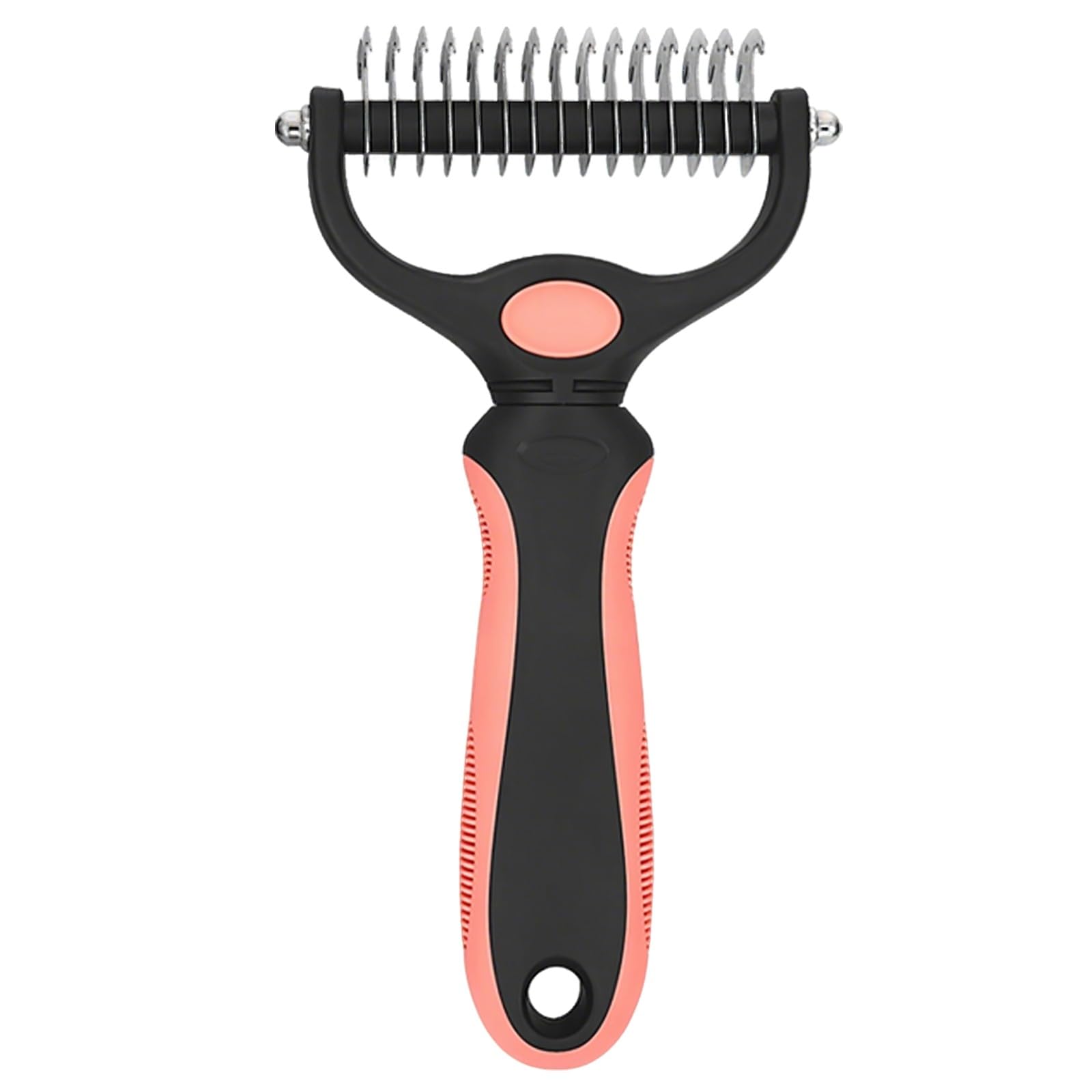 Tick Remover Tools, Dog Brush, Cat Brushs, Dog Grooming Brush, Double Sided Undercoat Rake Pet Brush with 17 Teeth, Deshedding Dog Brush Removes Tangles Knots and Loose Fur (Orange)