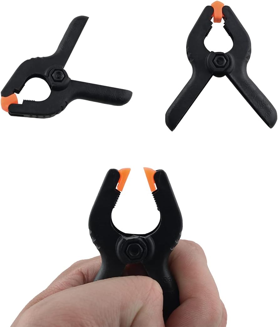 Nylon Spring Clamp JianLing 10pcs 2" Black Plastic Quick Grips Clips Grip Model Making Jewellery Craft Tools
