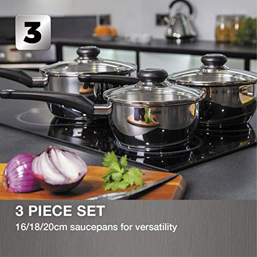 Morphy Richards Equip 3 Piece Pan Set-Stainless Steel, Set of 3 3 Gallery Image