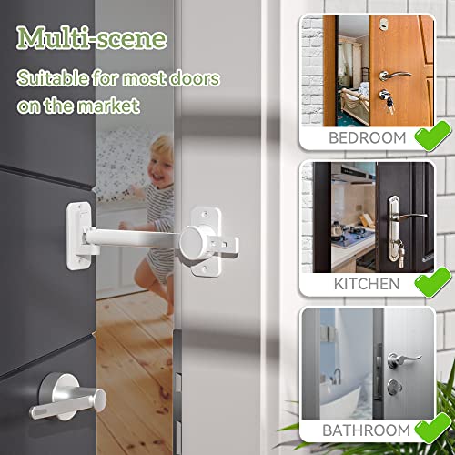 SAFELON Baby-Sicherheitstür Fingerklemmschutz, Türschloss und Türstopper für Kinder und Haustiere, bequemer Katzenzugang(Weiß) (1)