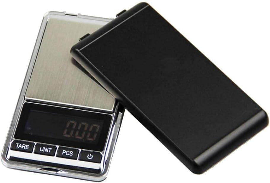 JvFbjLF Báscula de Cocina for Alimentos, minibáscula electrónica de precisión, portátil, de Bolsillo, báscula Digital for joyería, balanza de Peso Dorada(500g/0.01g)