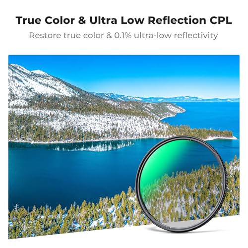K&F Concept 82mm True Color Ultra-Low Reflectivity CPL Filter Polarizer  Lens Filter Circular Polarizing for Camera Lenses with 28 Multi-Coated  (Nano-X