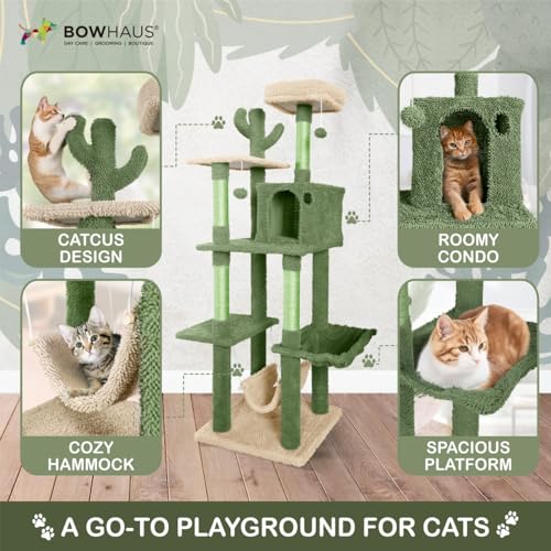 BOWHAUS Árbol Cactus para Gatos multi-niveles 70 pulgadas miniatura 4
