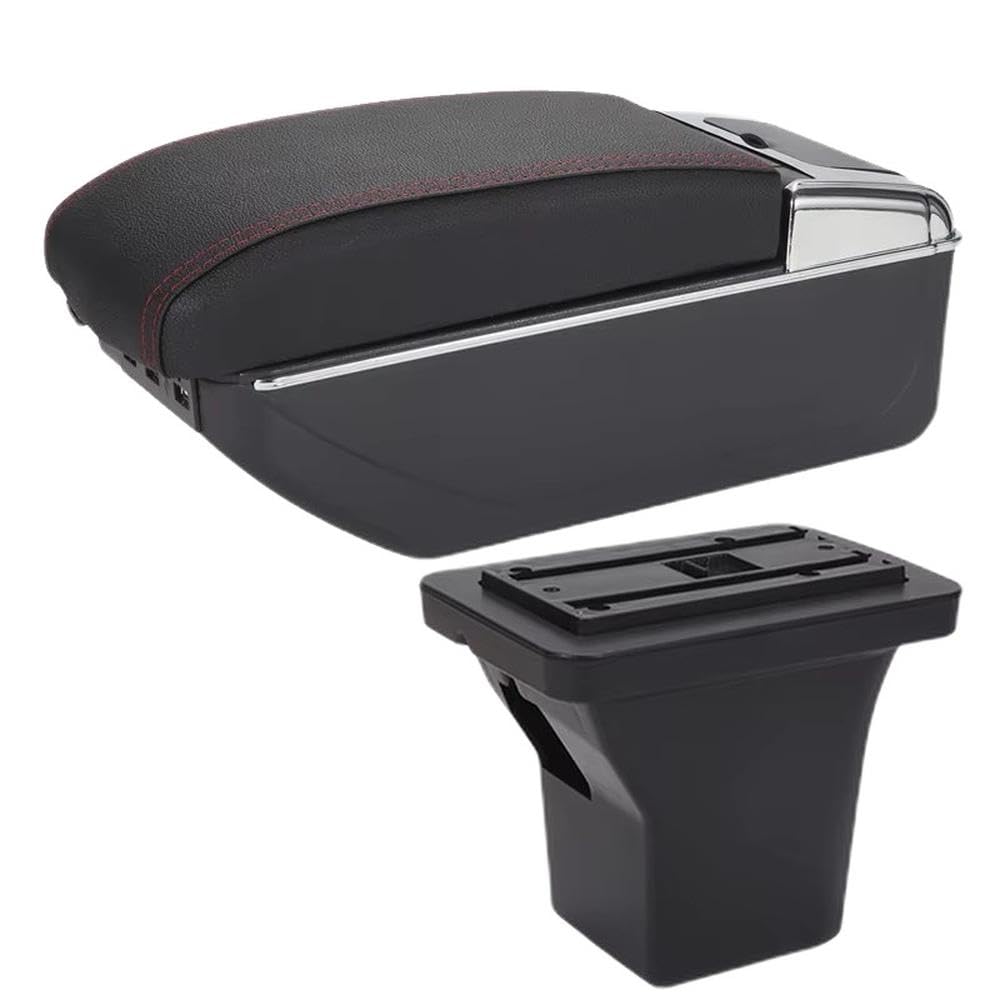 Sxqpocar B1 Black Red 7Usb For Chevrolet Aveo For Sail 2024 Car Armrest Box Auto Storage Box Replacement Parts