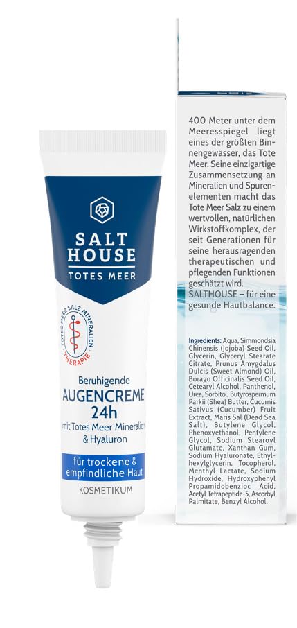 Salthouse Dead Sea Therapy Soothing Eye Cream 24 Hours with Hyaluronic Acid for Dry Eye Contours, Ideal as a Makeup Base 15 ml - Image 4