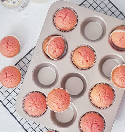 Chefmade Round Bakeware Muffin Pan & Cupcake Pan, Non-Stick 12-Cup #TOP4