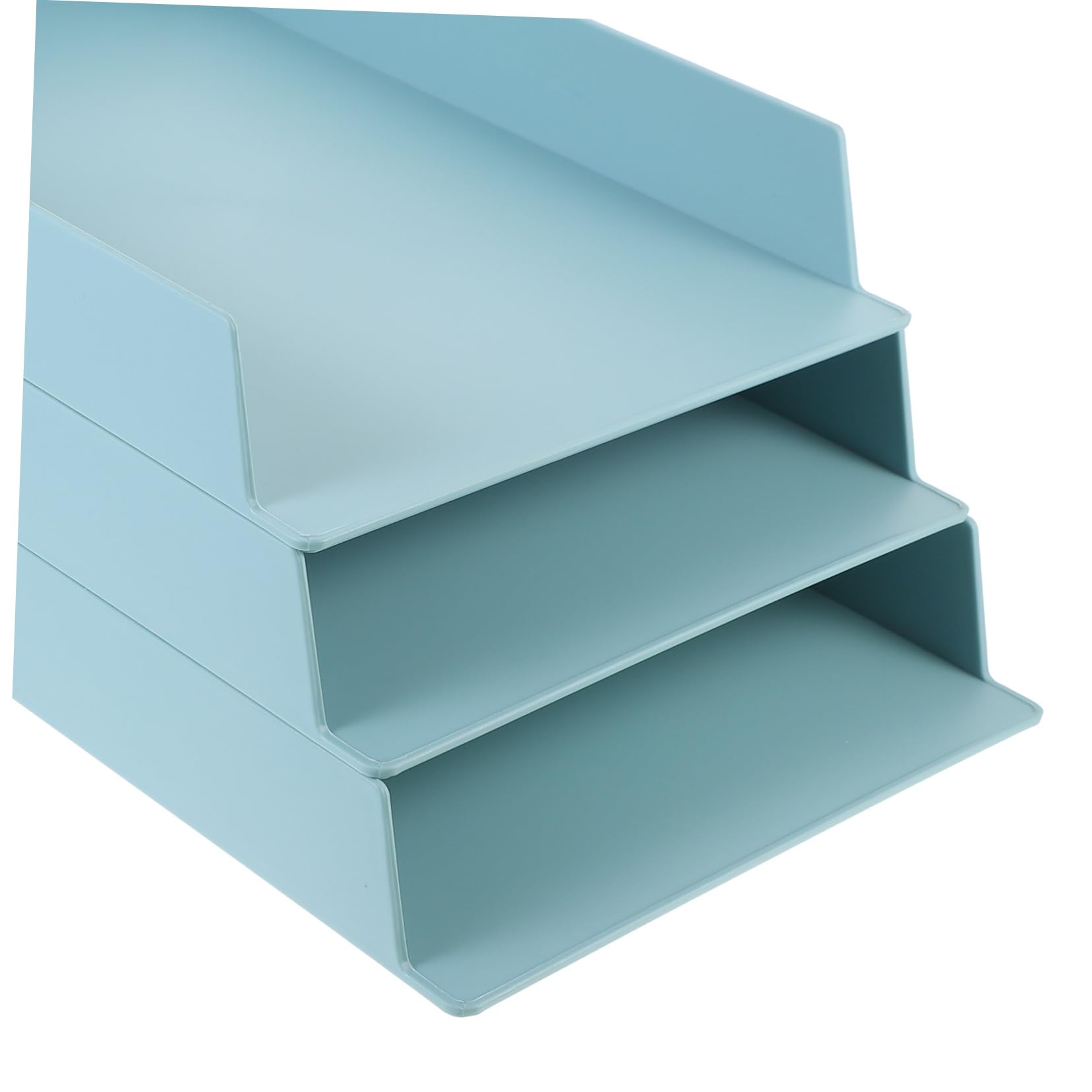 Operitacx Organizer per Documenti da Scrivania Bianco 3 Pezzi Grande Capacità in Abs Multiuso Leggero e Facile da Usare per Studio e Ufficio