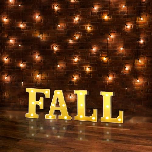 Image of Efavormart 6 inch Gold Marquee Letter F, Mirror Front Warm White LED Light Up 3D Sign, Battery Operated 72H Glow for Wedding Party & Wall Decor