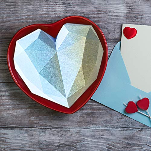image for Patelai Diamond Heart Shape Silicone Cake Mold Chocolate Mousse Desser