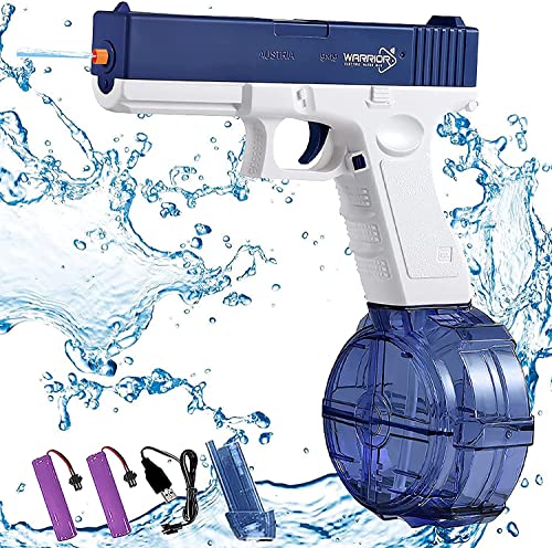 Electric Water Gun, Adults and Children Automatic Water Gun, Double Magazine 434CC+58CC Large Capacity Water Gun, Up to 25 FT Long Range, Water Gun Toys for Pool, Beach, Outdoor Activities