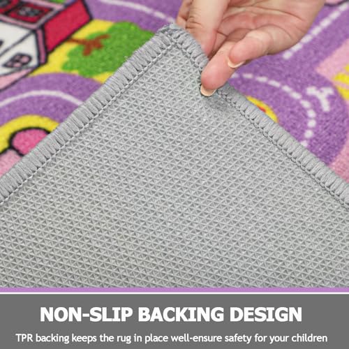 Tapete infantil Capslpad 158x99 cm morado para juego miniatura 3