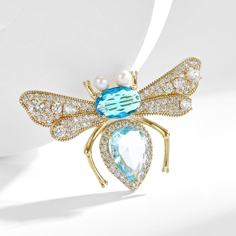 Image of Animal Brooches for Women Gold-Plated Panda /Bee /Snake /Elephant Pearl Brooch Lapel Pin Rhinestone Animals Brooch Jewelry for Mom Wife