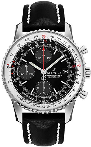 Breitling Navitimer 1 Chronograph 41 Steel Men's Watch on Black Leather Strap A13324121B1X1