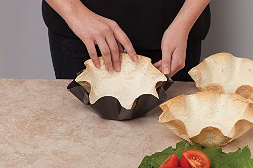 Hic Harold Import Tortilla Bowl Maker, Set Of 2, Non-Stick Black Baking Pans #TOP5