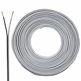 SeKi Cable de altavoz 2 x 0,50 mm2 – 50 m – blanco – CCA – Cable de...